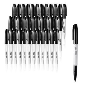 Permanent Markers, 36 Pack Black Permanent Marker Set, Quick Drying & Fade Resistant, Fine Point Markers for Plastic, Paper, Metal, and More