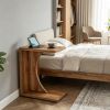 C-Shaped End Table Sofa Side Table Couch Table for Small Space Modern Minimalist Living Room Bedroom Organizer Shelf Coffee Table