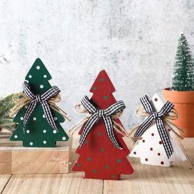 Christmas Decor 3 Pieces Wood Table Rustic Christmas Tree Farmhouse Wooden Xmas Centerpiece for Small Table Xmas Trees Red Green Tiered Tray Part