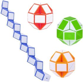 Twist and Folding Fidget Cubes, Set of 3, Snake Fidget Cube Twist Puzzles for Kids, Fidget Toys for Children, Sensory Toys for Autism