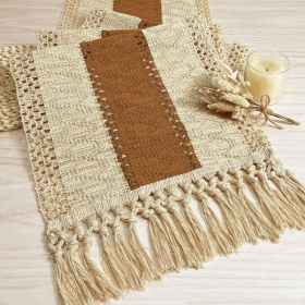 Boho Table Runner 72 Inches Long Thanksgiving Decor Macrame Table Runner Farmhouse Style with Tassels for Party Bohemian Rustic Wedding Bridal Sh