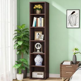 Corner Bookcase, Modern 6-Tier Narrow Cube Display Shelves