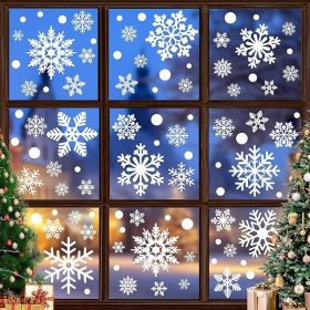 116PCS Christmas Decorations, 9 Sheets Christmas Window Clings, Snowflake Window Clings Decals