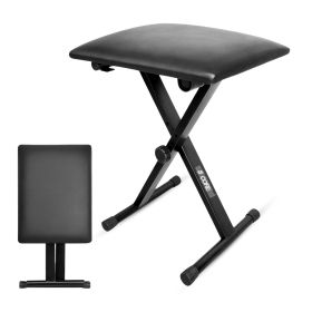 5 Core Keyboard Bench 2 Inch Padded Cushioned Piano Stool Height Adjustable 19" Guitar Seat Portable