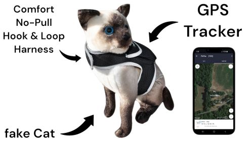 Mini Rechargeable GPS Pet Tracking Devices Waterproof Location Finder Size:L