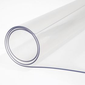 Plastic Table Cover 40 x 72 Inch, 1.5 mm Thick Clear Table Protector, Rectangle Clear Desk Mat