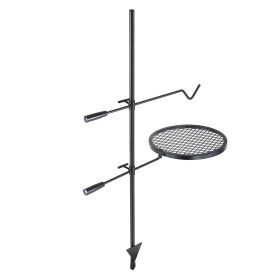 Swivel Campfire Grill, Fire Pit Grill Grate over Fire Pits, Heavy Duty Steel Grill Grates, 360Â° Adjustable Open Fire Outdoor Cooking Equipment