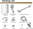 Shower Head with Handheld Spray, 8" High Pressure Rain Shower Head Combo with Adjustable Extension Arm, 5 Spray Modes Dual Showerhead Set