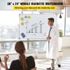 Mobile Magnetic Whiteboard, 36 x 24 Inch, Double Sided, 360 Degree Reversible Rolling Dry Erase Board
