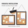Cork Board, 24 x 18 inches, Double-sided Bulletin Board with MDF Sticker Frame, Vision Board Includes 10 Pushpins