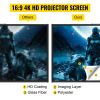 Tripod Projector Screen with Stand 100inch 16:9 4K HD Projection Screen Stand Wrinkle-Free Height Adjustable Portable Screen for Projector Indoor & Ou