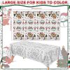 Christmas Coloring Tablecloth - Christmas Decor & Table Decor | Kids Crafts & Party Favors, 54" x 88"