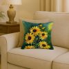 Kentucky Goldenrod in Watercolor Throw Pillow Machine Washable, Indoor Outdoor Decorative Pillow for Couch, Bed or Patio, 18Hx18W