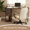 40-47IN The computer desk has drawers, the wooden desk has adjustable position drawers, and the modern study and work desk has side hooks